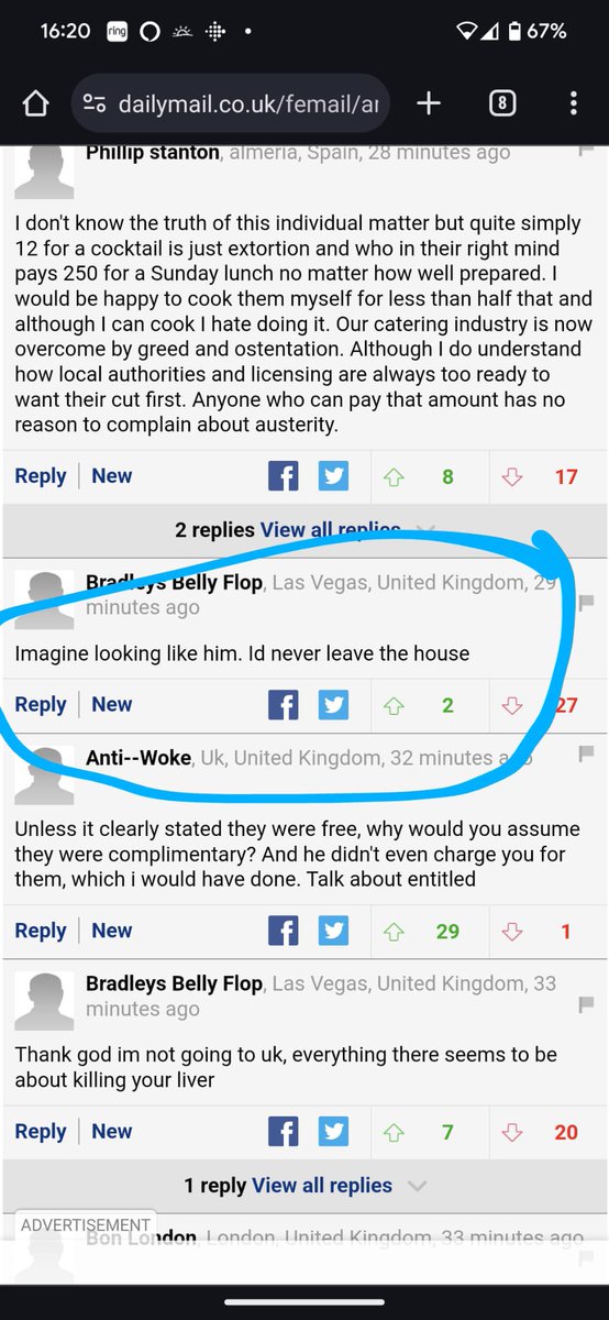 Oh, the hilarity of my 15 minutes of fame! Among the 1203 comments I received, my absolute favorite was the oh-so-charming remark, "Imagine looking like him. I'd never leave the house!" Oh, the joy of being roasted and reminded of my striking appearance.