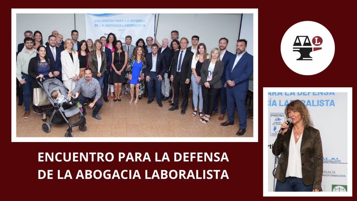 📢Participamos, junto a otras agrupaciones que nuclean a abogados y abogadas laboralistas, del ENCUENTRO PARA LA DEFENSA DE LA ABOGACIA LABORALISTA celebrado en la <a href="/DerechoUBA/">Facultad de Derecho</a> el 9 de noviembre.