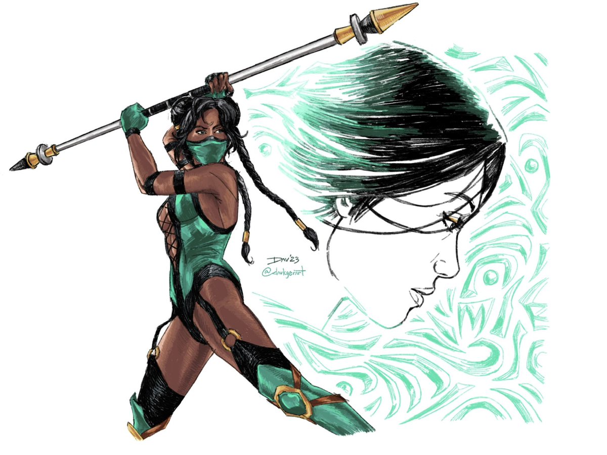 davkgerart's tweet photo. I added to this #Jade drawing!💚
In honor of meeting @TheMelaLee on Friday.✨
Still can’t believe it! From hearing her voice whenever I play as her…to meeting her!🙏🏻💚#fanart https://t.co/uKX873KlfG
