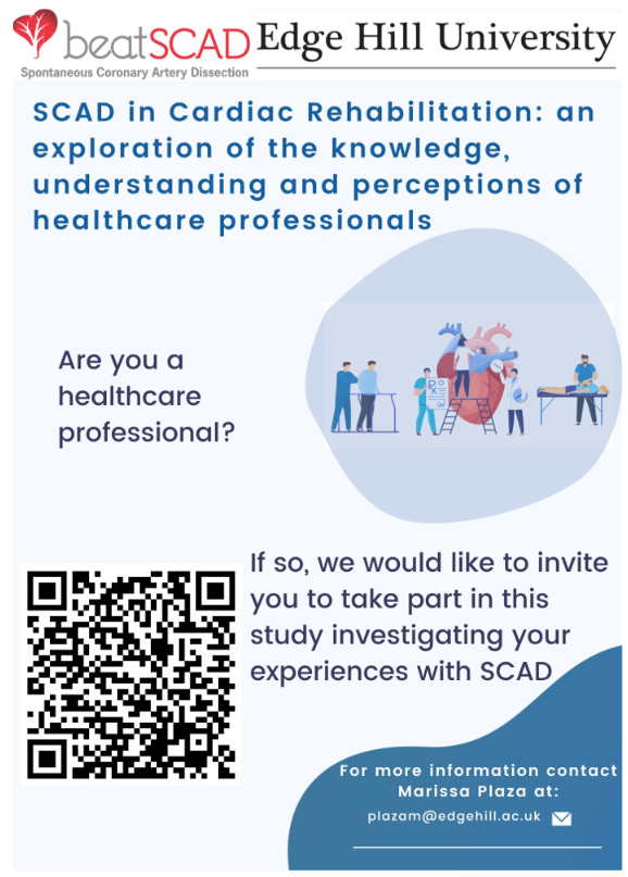 Are you a HCP? If so, we would like to invite you to take part in a study investigating your understanding about #SCAD. This will involve 1 interview that will last approximately 30 - 60 minutes. For more information, please click on the link below: edgehillpsychology.eu.qualtrics.com/jfe/form/SV_6J…
