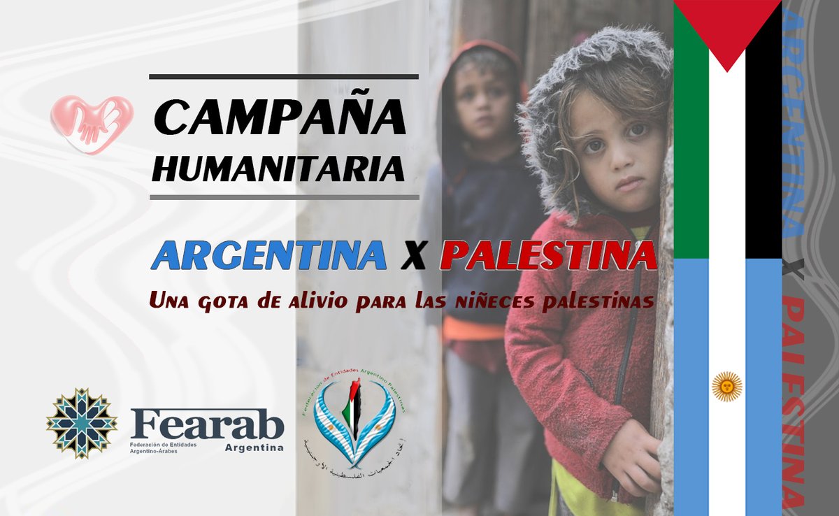 Lanzamiento de Campaña Humanitaria: Argentina por Palestina #Palestina #Palestine @CatedraSaid @embpalestina @FearabCl @FearabAmerica @arayamas #Gaza #GenocidioEnGaza #فلسطين #غزة_تستغيث @CruzRojaArg @EgyptianRC @ElnazerRamy #HumanitarianAid ► shorturl.at/AKV57