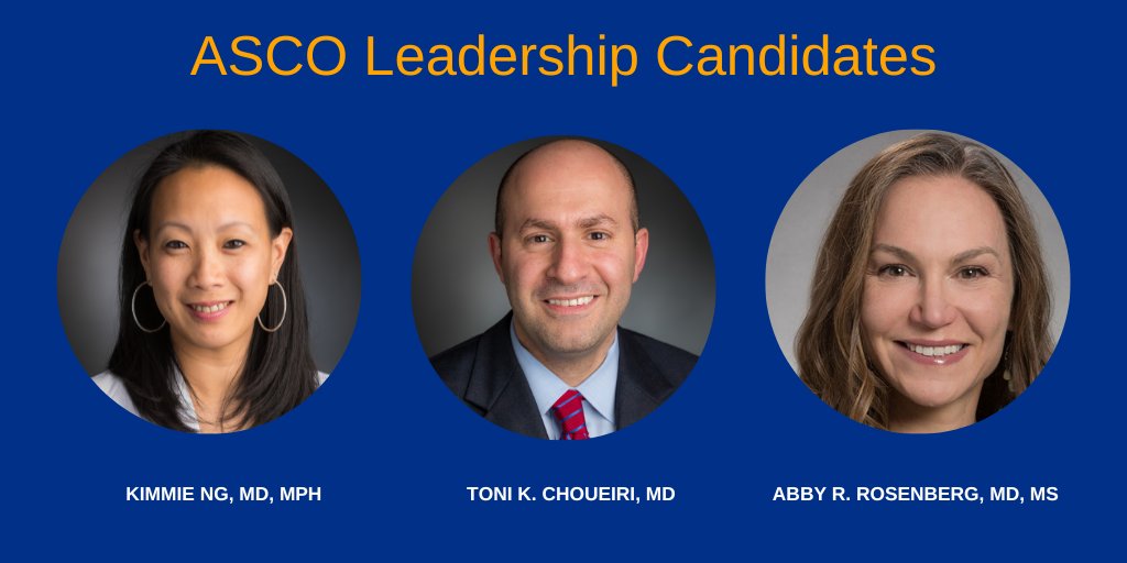 DanaFarber's tweet photo. We enthusiastically support @KimmieNgMD, @DrChoueiri, and @AbbyRosenbergMD for @ASCO leadership positions and encourage oncology colleagues to vote in support of them.
Vote today ➡️ https://t.co/ymhXTjGKIH https://t.co/pMx9W8JPom