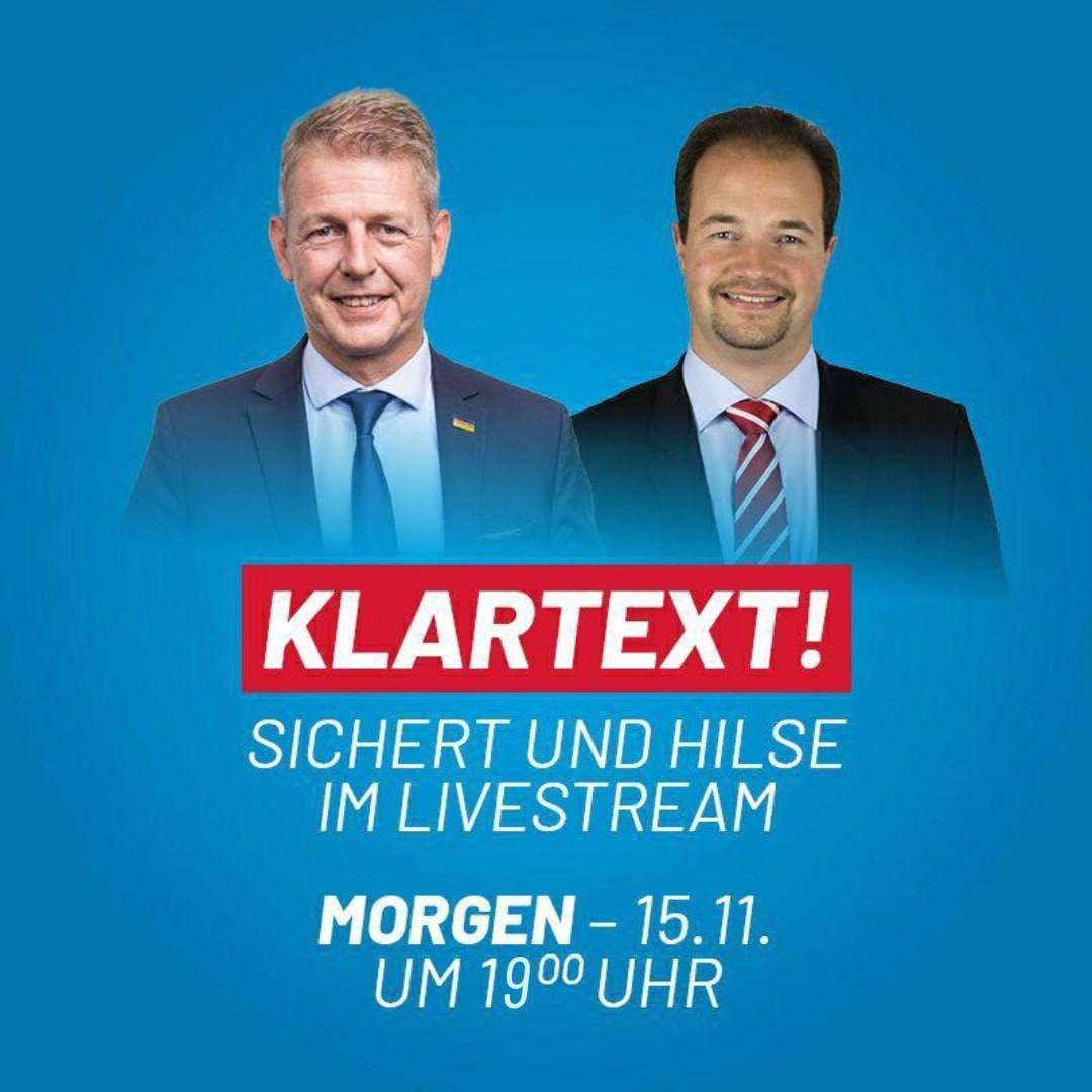 Aufgrund einer Unterbrechung von einer Stunde im deutschen Bundestag, verschiebt sich unser Livestream heute von 18:00 auf 19:00 Uhr. Wir freuen uns auf Euch! 👉🏻 youtube.com/@karstenhilse9… #karstenhilse