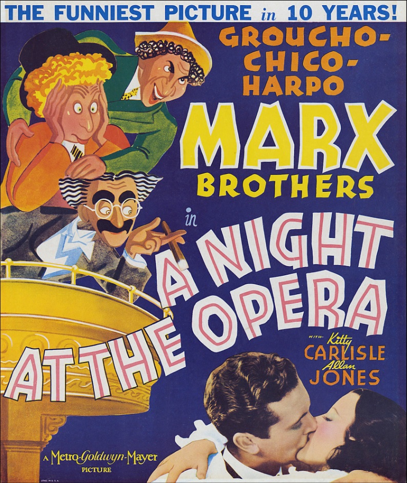 A Night at the Opera (1935) #TheMarxBrothers #Groucho #Chico #Harpo
