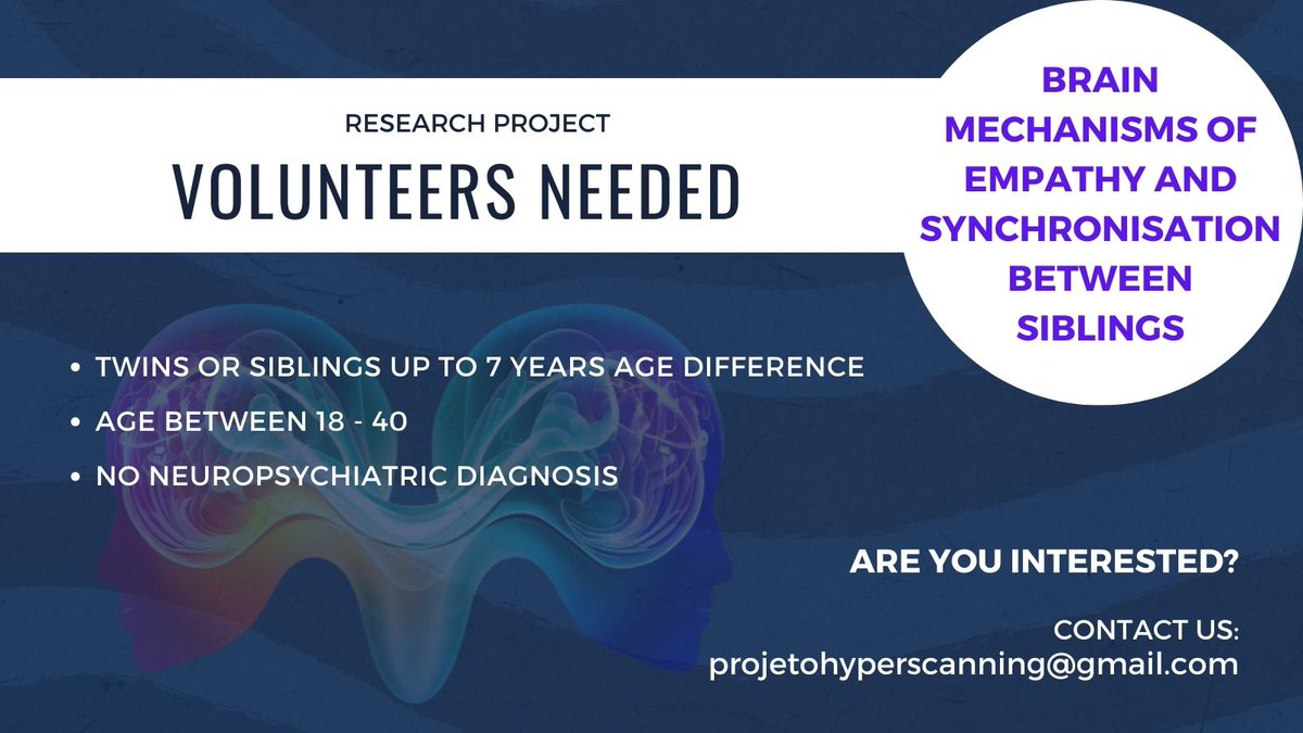 CIBIT_UC's tweet photo. 📢 Volunteers Needed!

We're seeking volunteers to explore the brain's empathy and synchronisation mechanisms between siblings. 🧑‍🤝‍🧑 

👉 For more info register here https://t.co/bN0q1F5CVS or contact @dmccosta12 or projetohyperscanning@gmail.com 

Join us at #CIBIT_UC! https://t.co/eOG3qqs87s