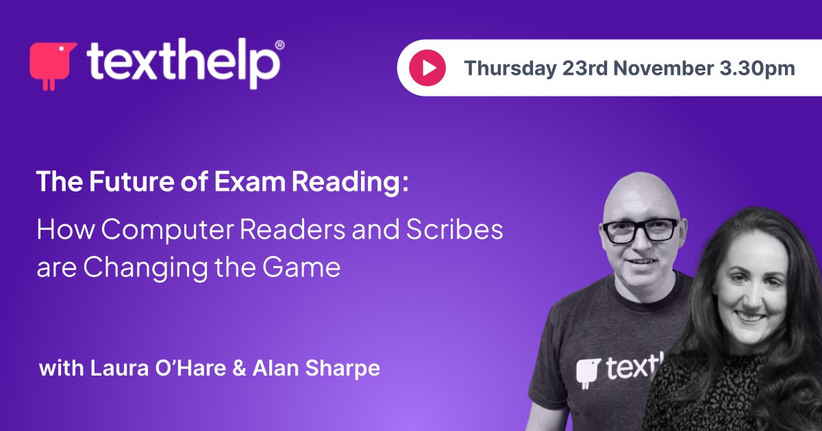 Join us on the 23rd, where we will be showcasing our Exam solutions. Our software works across Windows &amp; Chrome devices allowing your students to work independently regardless of platform providing Text to Speech  and Dictation during JCQ approved exams
bit.ly/3sIWC3Q