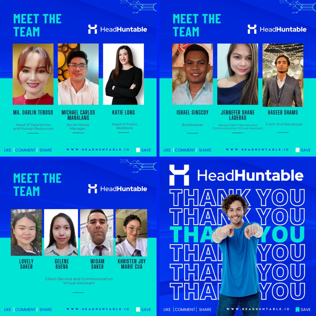HeadHuntableio's tweet photo. Meet The Team! 

They say teamwork makes the dream work, and we couldn’t agree more! Our team is ready to tackle challenges and turn them into opportunities for growth.

Together, we're not just Headhuntable, we're unstoppable! 

#Headhuntable #MeetTheTeam #Teamwork #Excellence https://t.co/5PiYl3zqJe