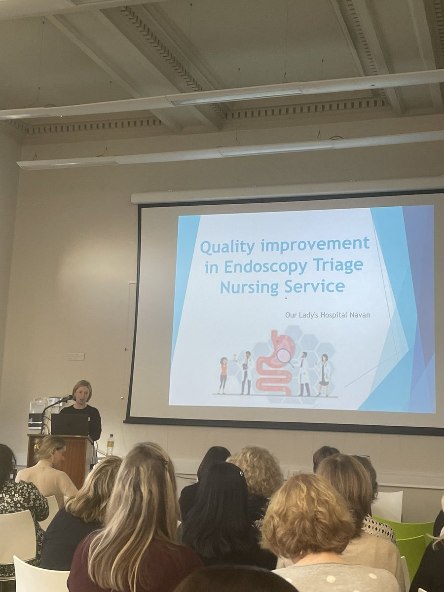 mrsmariamc's tweet photo. Delighted to hear Cathriona Cahill share her great work in Endoscopy triage in Our Lady’s Hospital, Navan. Well done Cathriona @IEHospitalGroup @PGallagherIEHG @NMPDU_Ardee https://t.co/6oETD90iJo