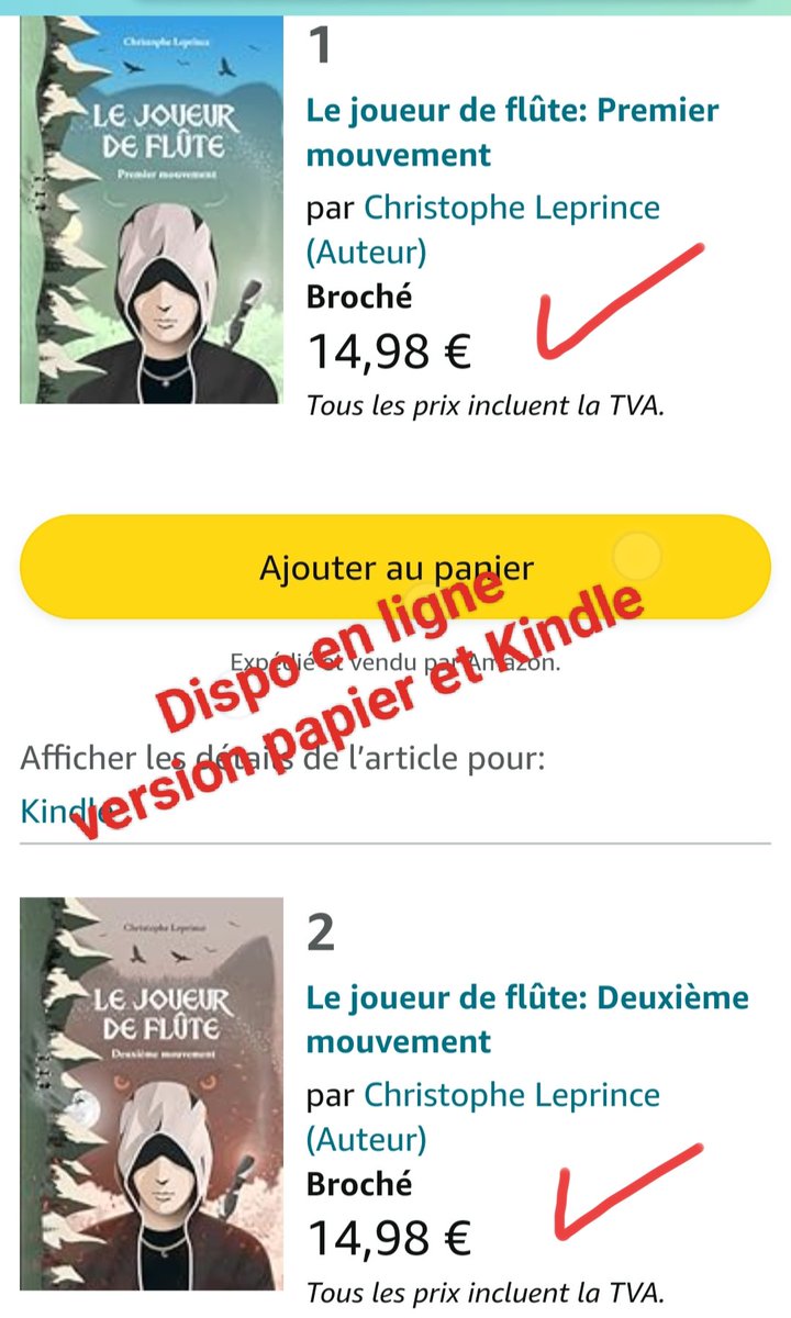 creeeks's tweet photo. Trop content ! Mon 2ème roman d'aventure vient de sortir... "Le joueur de flûte - Deuxième mouvement". Disponible en ligne version papier et Kindle. https://t.co/bWRwhttymT