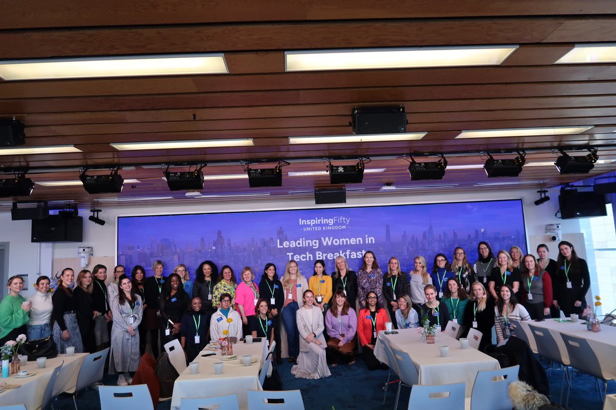 This morning we had our first InspiringFifty Women In Tech Breakfast brought to you by <a href="/EQLHER/">EQL:HER</a> &amp; <a href="/Founders_Forum/">Founders Forum Group</a>, co-hosted with our partners at <a href="/Meta/">Meta</a> 🎉

We were joined by a highly curated group of leading women in tech for a morning of networking and knowledge sharing 🤝