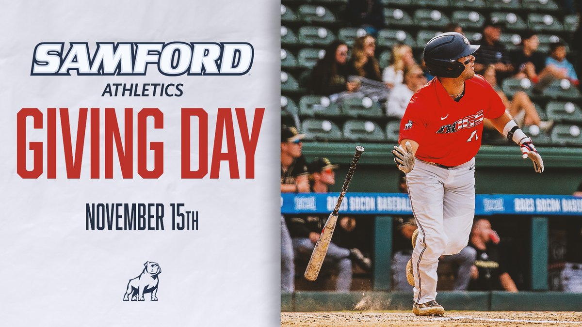 The 5th annual Samford Giving Day is on 𝙏𝙊𝘿𝘼𝙔!

Help us reach our goal of 394 donors to support Samford's 394 student-athletes ⤵️

🔗 bit.ly/47y5aJS

#SetTheStandard | #AllForSAMford