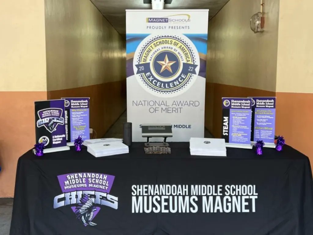 ShenandoahMS's tweet photo. Our Lead Magnet Teachers had a great turnout for the Riverside Elementary Magnet Fair on Tuesday, November 14th. We can't wait to meet our new Chiefs! #SMSMuseumsMagnet #YourBestChoiceMDCPS @MDCPS @MDCPSCentral @SuptDotres @miamimagnets @MariTereMDCPS https://t.co/HFkLpzKbtZ