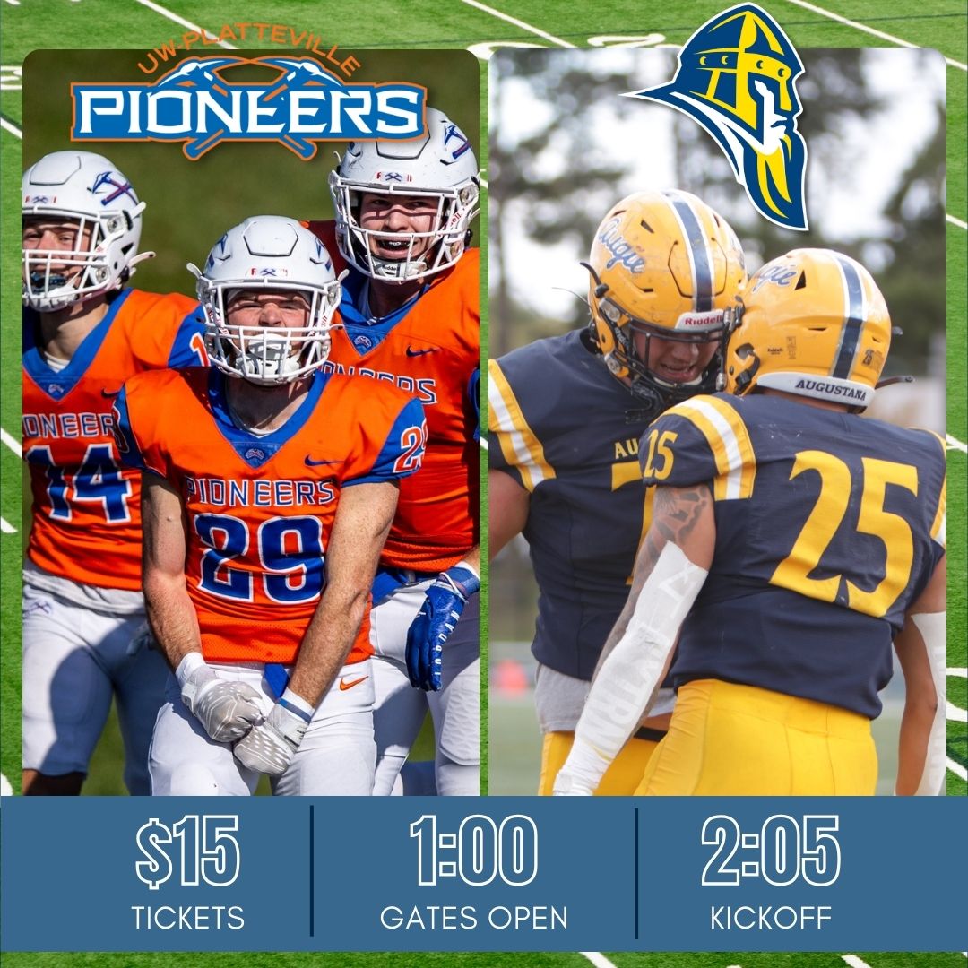 WHO IS READY FOR THE 2023 ISTHMUS BOWL?!?!

We cannot wait for this matchup between <a href="/UWPlattFootball/">UW-Platteville Football</a> and <a href="/AugieILfootball/">Augustana Football</a>!!!

Gates open at 1:00

Kickoff at 2:05

If you want to get the game day celebrations started earlier, the parking lot opens at 8:00 AM for tailgating!

#d3fb