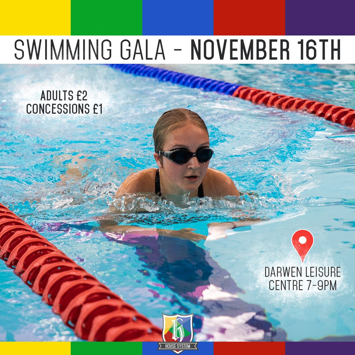 SWIMMING GALA IS TOMORROW!
THURS 16TH NOV 7-9PM

Students taking part should be there by 6:30pm. Spectators are welcome to attend - £2 Adults £1 Concessions.

Don't forget your swimming costume, towel and any medication you need!