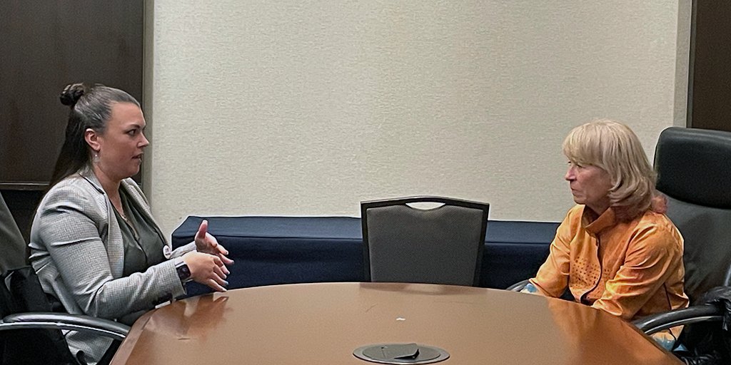 GovNuclear's tweet photo. .@ENERGY’s Dr. Geri Richmond stopped by #ANSWinter and held several meetings with @ANS_org leadership, @BWXT, @CEGCleanEnergy, and @WECNuclear to learn more about their projects to advance nuclear in the U.S. https://t.co/MJw3qYr8oj