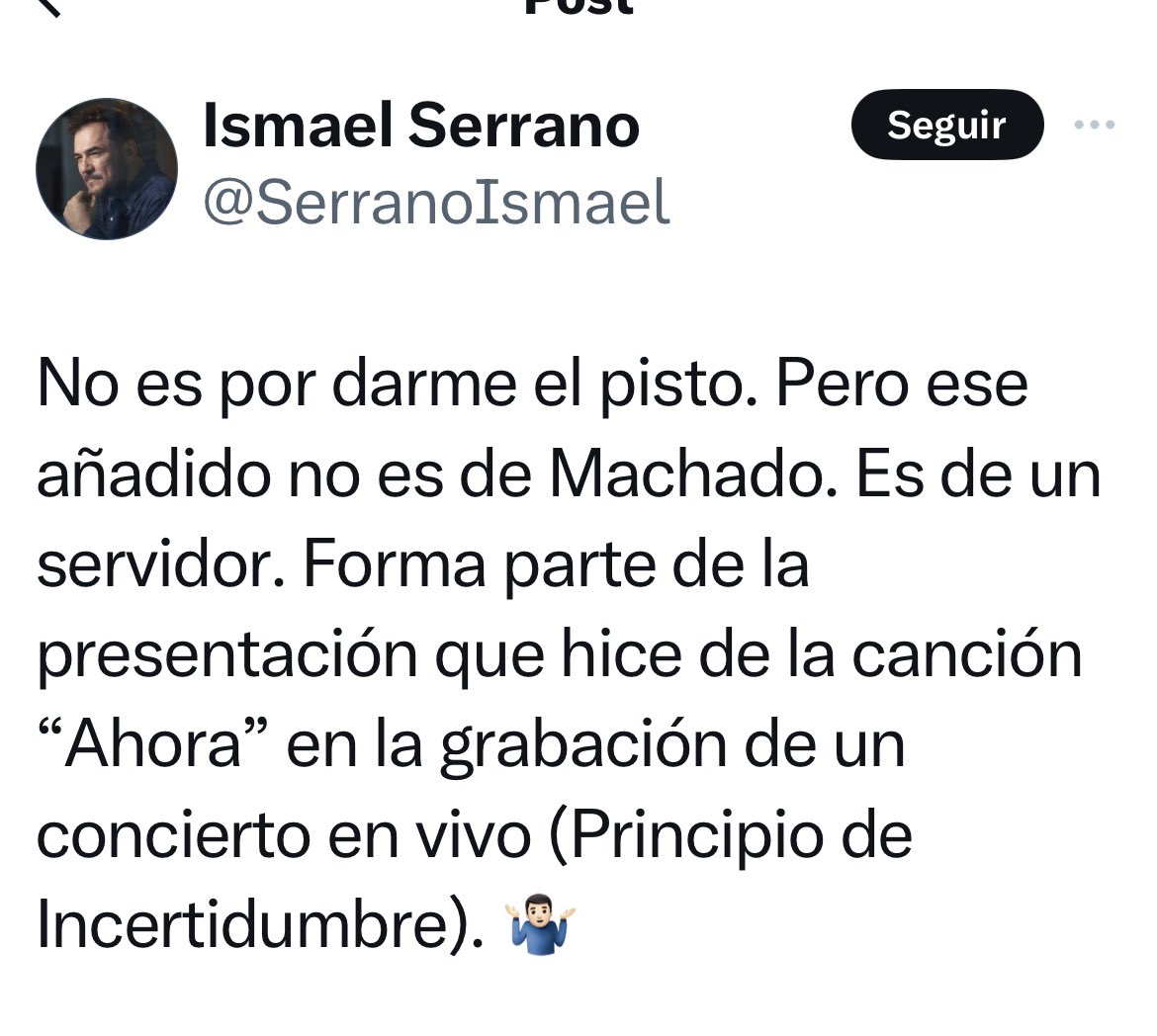 Silvia33domin's tweet photo. Feijóo y su afán de hacer el ridículo cada vez que habla 

La cita de Machado es así, lo demás que ha leído Feijóo es de Ismael Serrano https://t.co/DuJGD979Zq