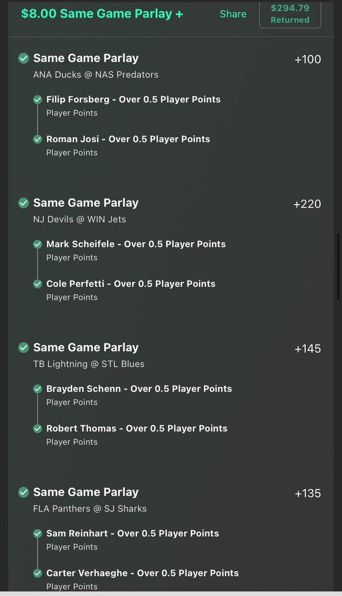 Profit_Pirates's tweet photo. Another big night for our boy @Siivart47 ! Give us a follow/like/rt if you want all of our plays! Duchene pt/Tkachuk pt ticket was posted on the TL!  #NHL #FreePlays #FreePicks #NHLPicks #GamblingX #GamblingCommunity #Free https://t.co/XrCfSIcAUK