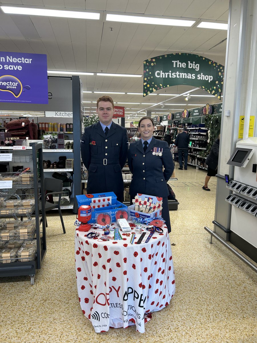 @78SqnSwanwick personnel have volunteered their time to this years Poppy Appeal for multiple collecting sessions at Sainsbury’s Farlington and Tesco North Harbour, covering weekends since 28 Oct 23. Total funds raised are close to £18,000!