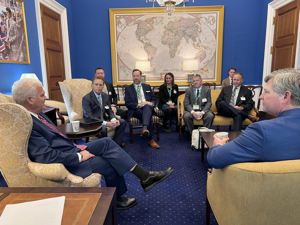 Compeer met with <a href="/GOPMajorityWhip/">Tom Emmer</a> Tom Emmer this morning as part of the <a href="/farmcredit/">Farm Credit System</a> Fly-In, discussing the importance of passing the Farm Bill and advocating for the strength and vitality of rural communities. #FarmCredit #FarmCreditFlyIn
