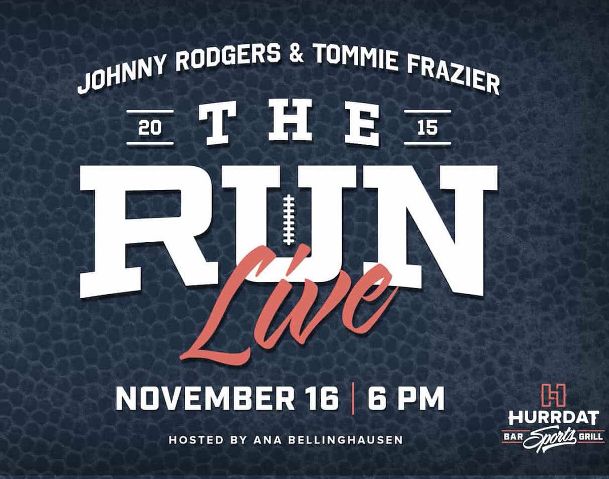🚨 GIVEAWAY: Iowa game tickets & signed football Attend the FREE live show with Johnny Rodgers and Tommie Frazier tomorrow at 6 p.m. at @hurrdatsportbar to be entered to win. We’ll draw for a winner live! #Huskers | #GBR