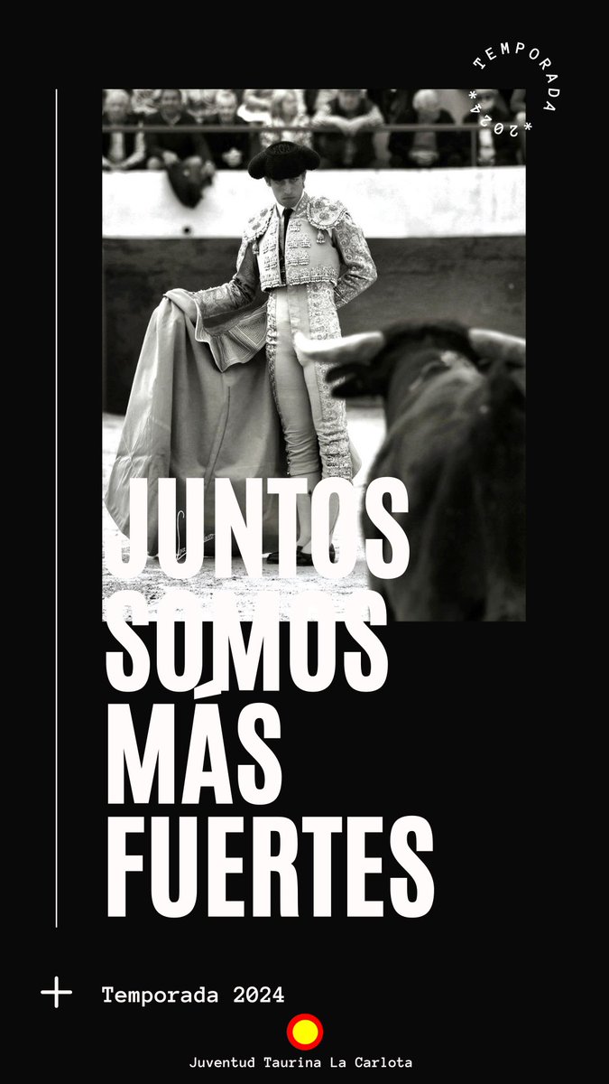 JT_LaCarlota's tweet photo. #JUNTOSOSMOSMASFUERTES
Desde hoy 15 de Noviembre y hasta el próximo 15 de Enero de 2023 estará abierta la campaña de renovación de socios y altas nuevas en la @jt_lacarlota. Con un único objetivo: compartir, divulgar y enseñar a todo el mundo que el toreo es GRANDEZA. https://t.co/0HKyvZg0uY