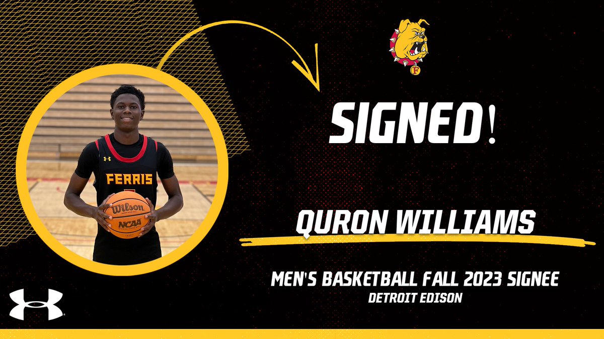 ferrisathletics's tweet photo. CONGRATS! Detroit Edison Public School Academy standout Quron Williams has inked with the 'Dawgs! @FerrisMBBALL @williams_quron https://t.co/oC7VrGvRjt