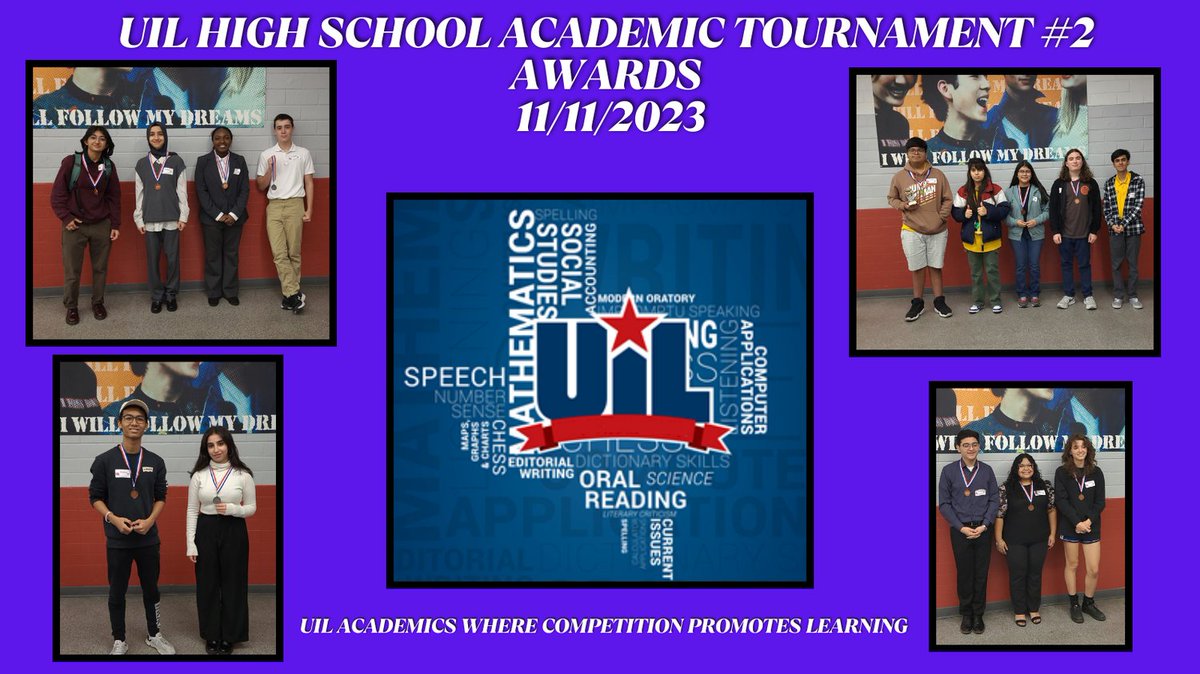 UIL High School Academic Tournament #2 Awards UIL Academics where competition promotes learning!!!!!! @BellaireHigh @CarnegieRhinos @ChallengeECHS @EIHSJoules @ghostofheights @JaneLongFutures @JonesFutures_A @LamarHS @LibertyHS_HISD @SterlingRaider @HISDAthletics @HoustonISD