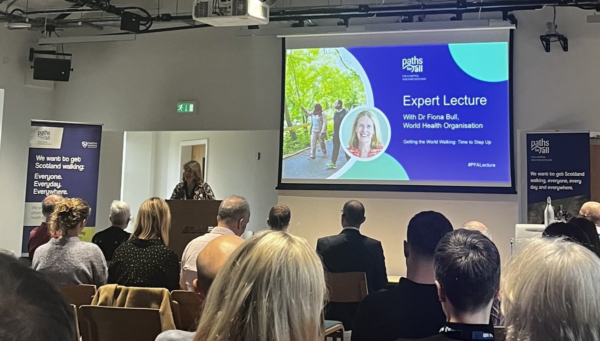 SMGgateway's tweet photo. An inspiring afternoon listening to @fiona_bull discuss the many benefits of walking and physical activity at @PathsforAll's expert lecture!🚶‍♀️🚶
#PfALecture https://t.co/t3IShcfV0L