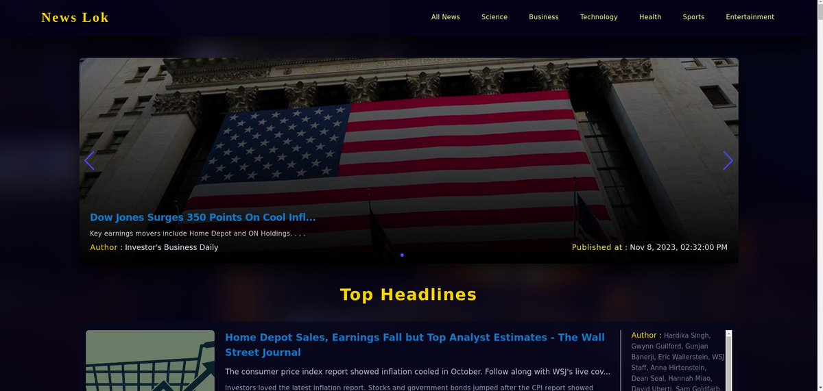 BabaCreatesUI's tweet image. I'll be sharing about my whole experience just after a while, before that, let me show you my latest project,a newsApp with the help of #NewsAPI, which is free for devlopement purposes Only, so unfortunately won't be able to show my deployement, but can show my Screenshots.