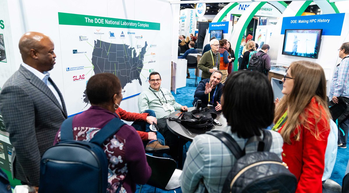 Another busy day for <a href="/argonne/">Argonne National Lab</a> at #SC23! Catch us at paper presentations, BOF sessions, panels, and more: sc.cels.anl.gov/participation/…

Be sure to stop by the <a href="/ENERGY/">U.S. Department of Energy</a> booth (#243) to learn how DOE's national labs are advancing the use of #HPC for science: scdoe.info