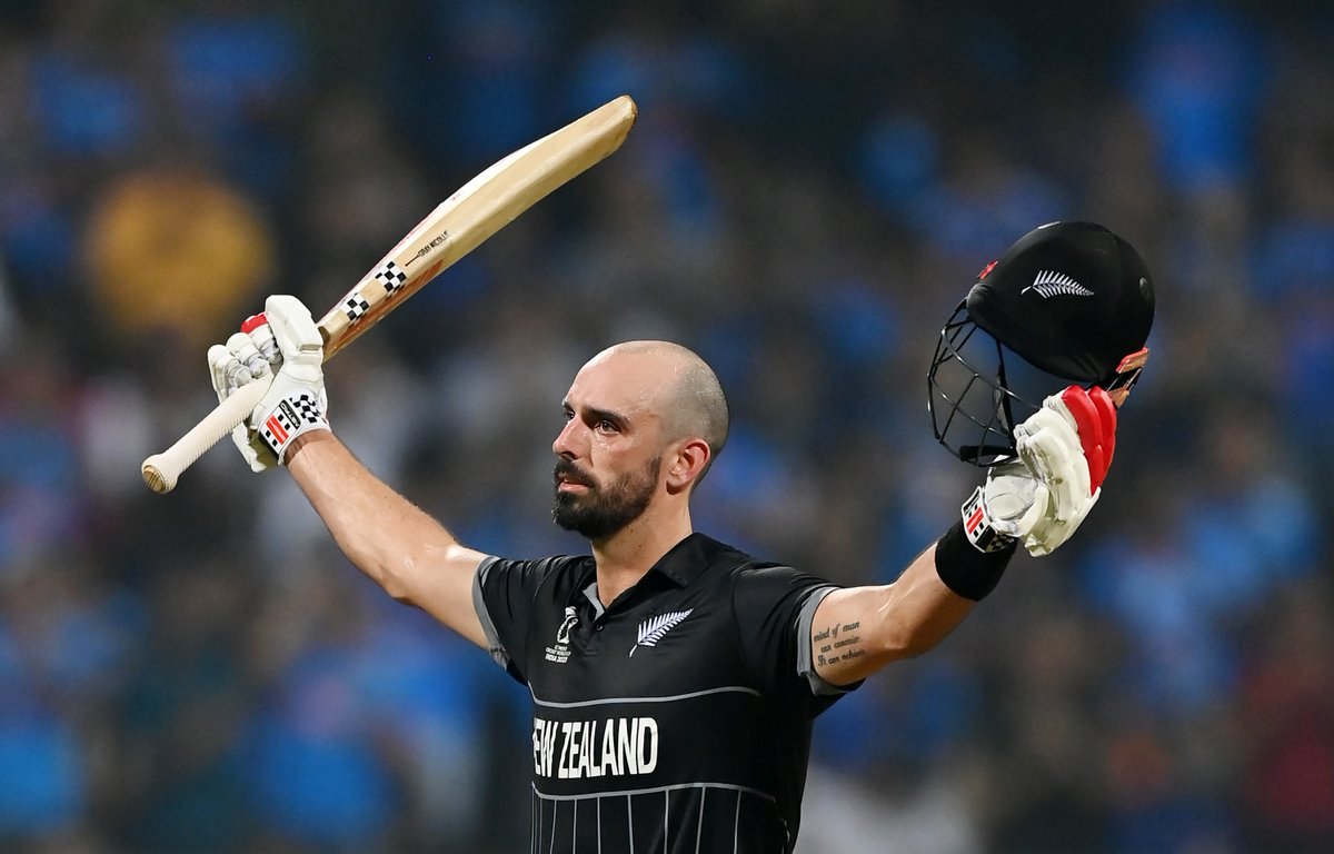 #CWC23 | <a href="/dazmitchell47/">Daryl Mitchell</a>'s FIFTH ODI century this year! Brings it up from 85 balls in Mumbai. Follow play LIVE in NZ with <a href="/skysportnz/">Sky Sport NZ</a>. LIVE scoring | on.nzc.nz/3G1PUsW