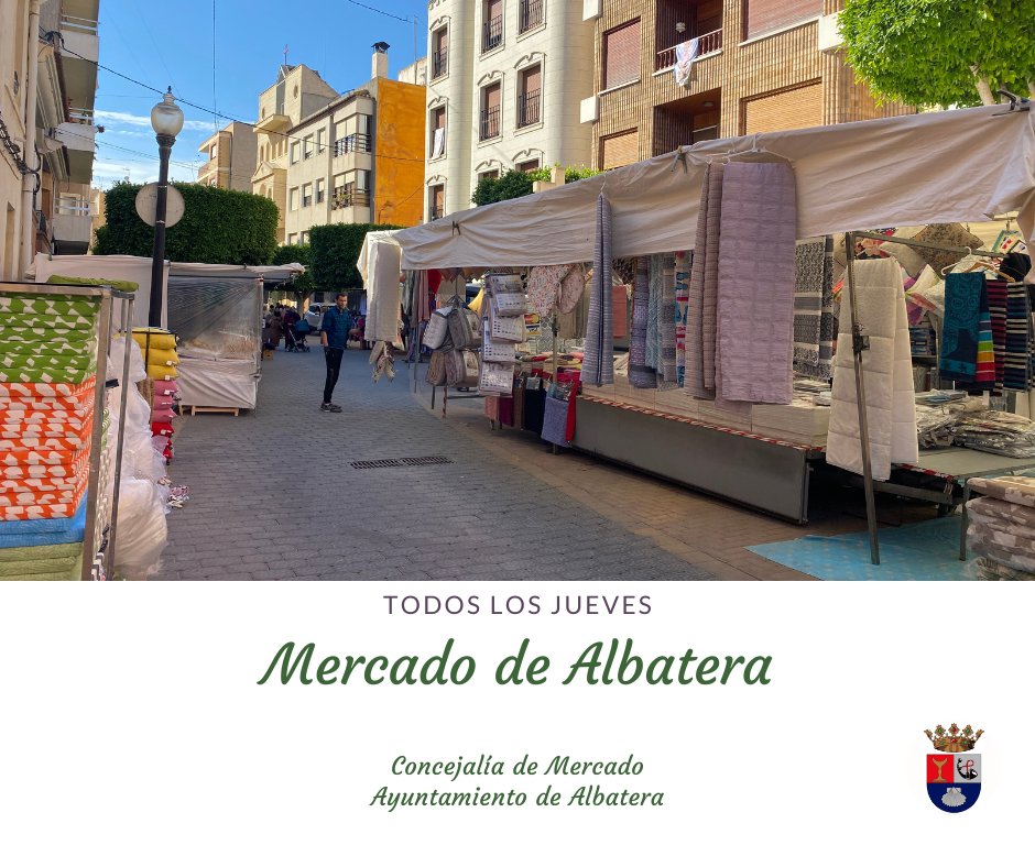 AytoAlbatera's tweet image. #FelizJueves Ya estamos en el mercado semanal de #Albatera, ven y haz tus compras en el comercio local🛍️ #tútieneselpoder #salvaelcomerciolocal#compraenalbatera