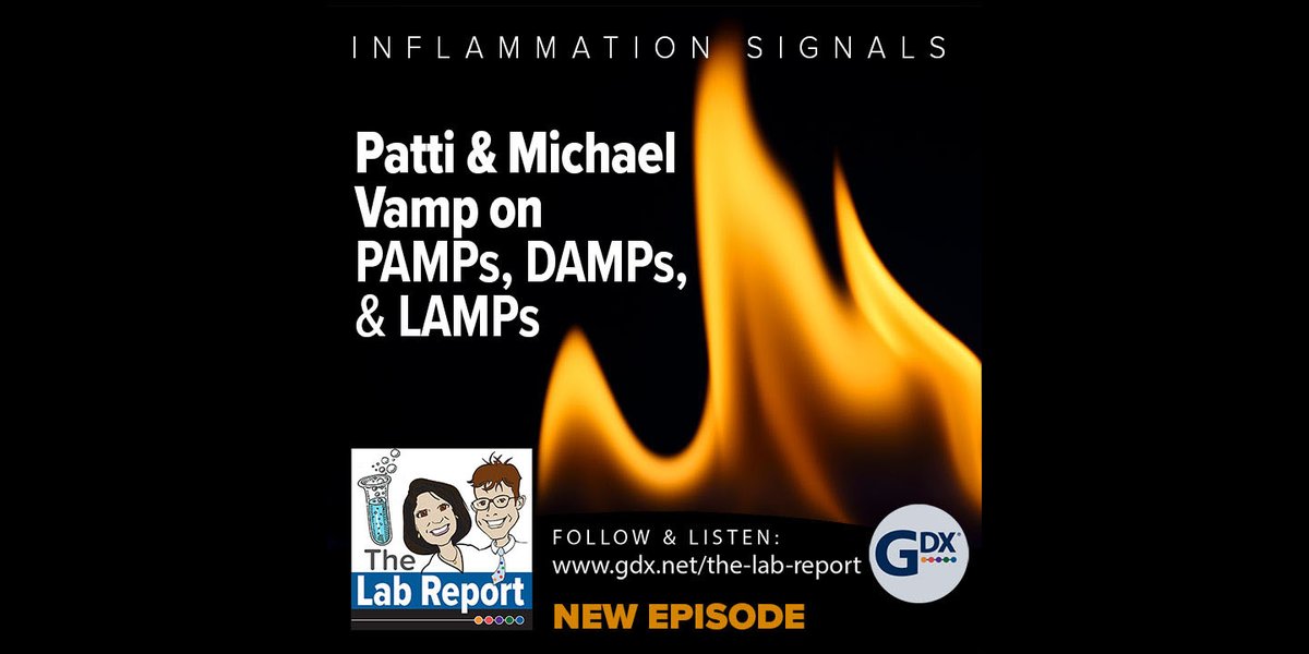 NEW PODCAST EPISODE!
Inflammation! Patti &amp; Michael Vamp on PAMPs, DAMPs, and LAMPs

Listen where you get Pods, or visit gdx.net/the-lab-report

#inflammation #podcastandchill #genovadiagnostics