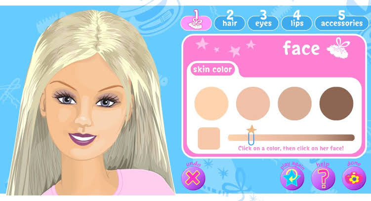 mar on X: fui uma criança jogos de maquiar da barbie   / X