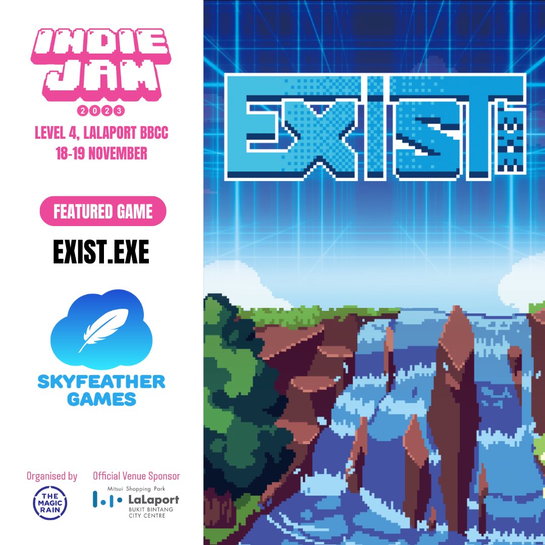 We will be showcasing Exist.EXE at Indie Jam this weekend along with some updates, see you guys there!  

📍  Level 4, Lalaport BBCC  
📅18 - 19 November  
🌟 Free Entry

#indiegames #puzzles #pixelart