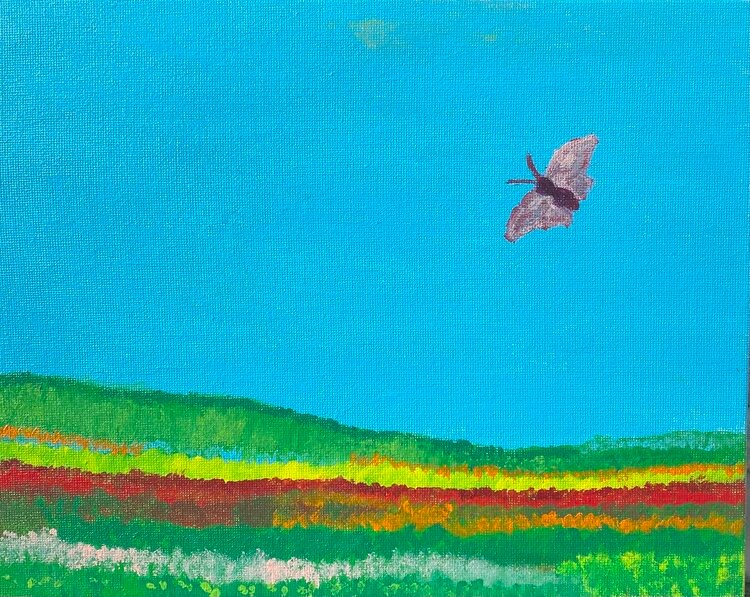 Untitled Whimsical Landscape Painting tuppu.net/37e52cac #Etsy #brefour #BlackWomanOwned