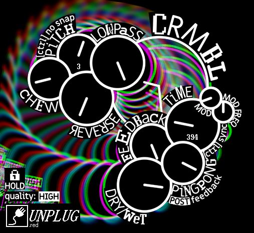 From pitch-shifting feedback to asymmetrical ping pong🏓 , discover the world of the free CRMBL plugin by melody (unplugred)🔮: vst.unplug.red/crmbl