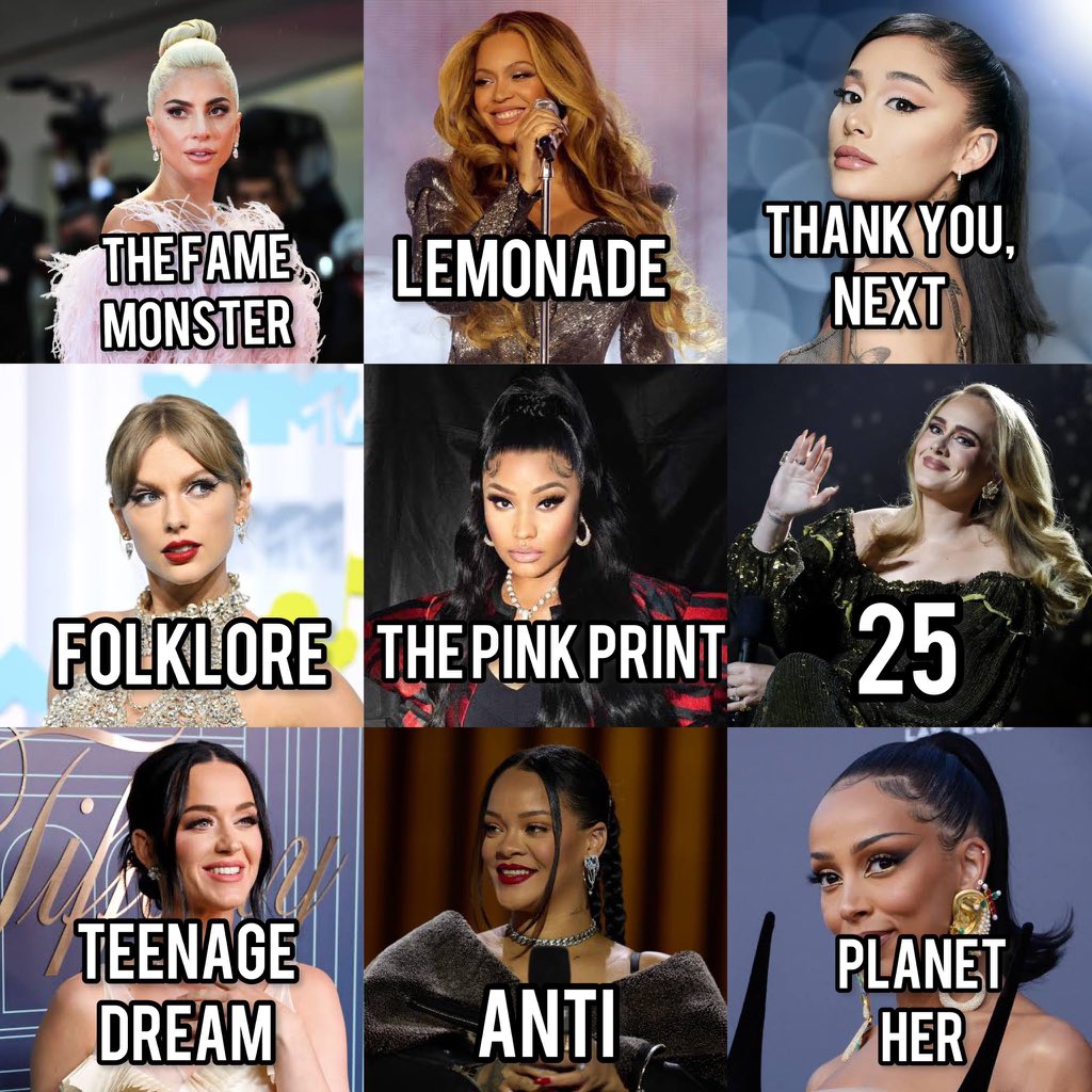 keaaaaley's tweet photo. remove ONE album from each column, ⬇️ https://t.co/5kC9uCqcKt