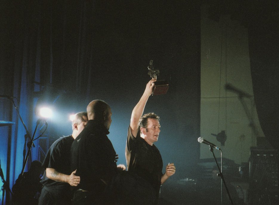 On this day, November 15th, 2002, Joe reunited on stage with Mick Jones of @TheClash for the first time in almost two decades, in support of London’s striking firefighters. Go here - darkhorserecords.lnk.to/liveatacton?_k… - to listen to the show. Photos by George Binette.
