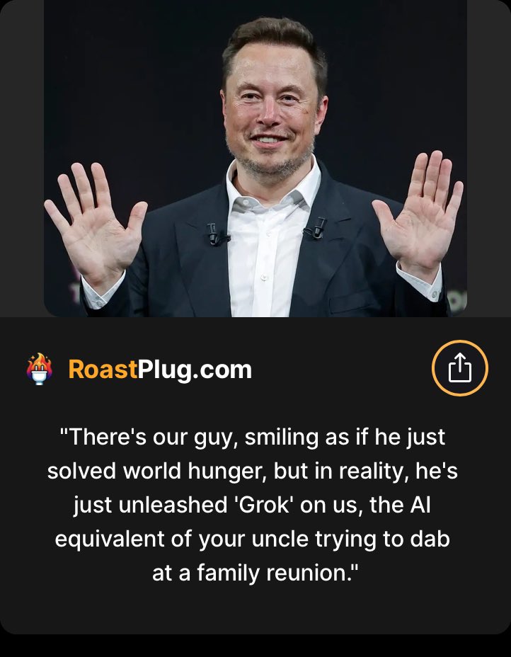 darshanbX's tweet image. Just launched RoastPlug - a site where you upload a photo and get roasts back!

Made using @OpenAI&apos;s GPT-4 Vision API!

Try it out live!
roastplug.com