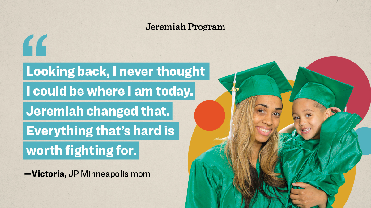 JP's goal is to create a support structure that helps single moms unlock their innate strengths, complete a college degree, advance in their careers, and invest in their children's education. ✨