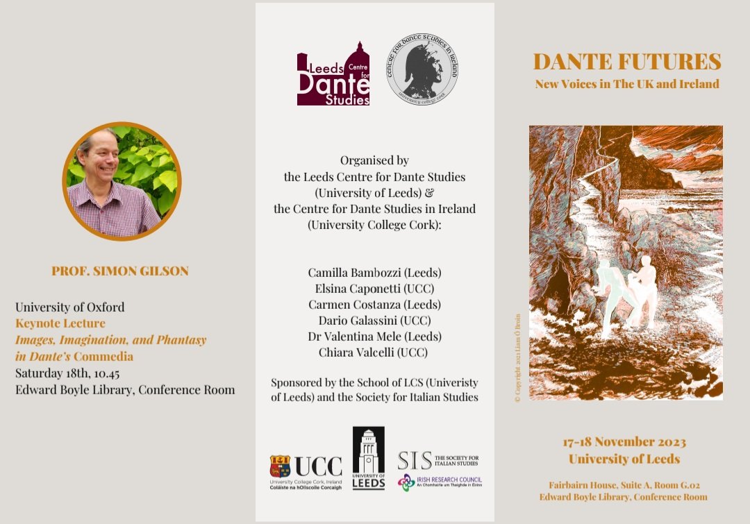 CamillaBambozzi's tweet photo. Looking forward to the upcoming Conference "Dante Futures: New Voices in the UK and Ireland"! Delighted to have co-organised this event with @carmen_costanza, @dGala20, Elsina Caponetti, Dr Valentina Mele and @CValcelli. https://t.co/XozpiiieCk