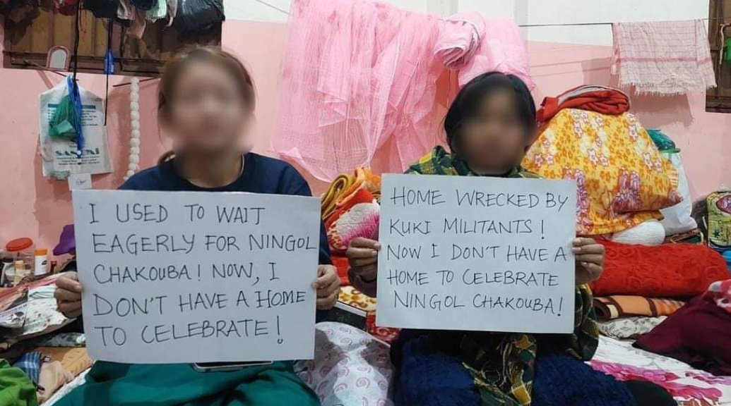 YumnamStephen's tweet photo. @meiteiheritage @AmitShah @PMOIndia @imosingh @ramindesai @RajBhavManipur @TanushreePande @HinduAmericans @the_hindu @DeccanheraldDEL @htTweets A Very Special Day for the Meitei Women but ruined by Chin-Kuki-Zo Narco-Terrorist.
#NoHomeNoChakouba #TakeUsHome #NingolChakoubaSilence #StandForRelocation #HomeForEveryWoman #StandWithWomen #Manipur #InSolidarityWithOurBrothersAndSisters #Manipur #KukiAtrocities https://t.co/FFL5ZWUHrw