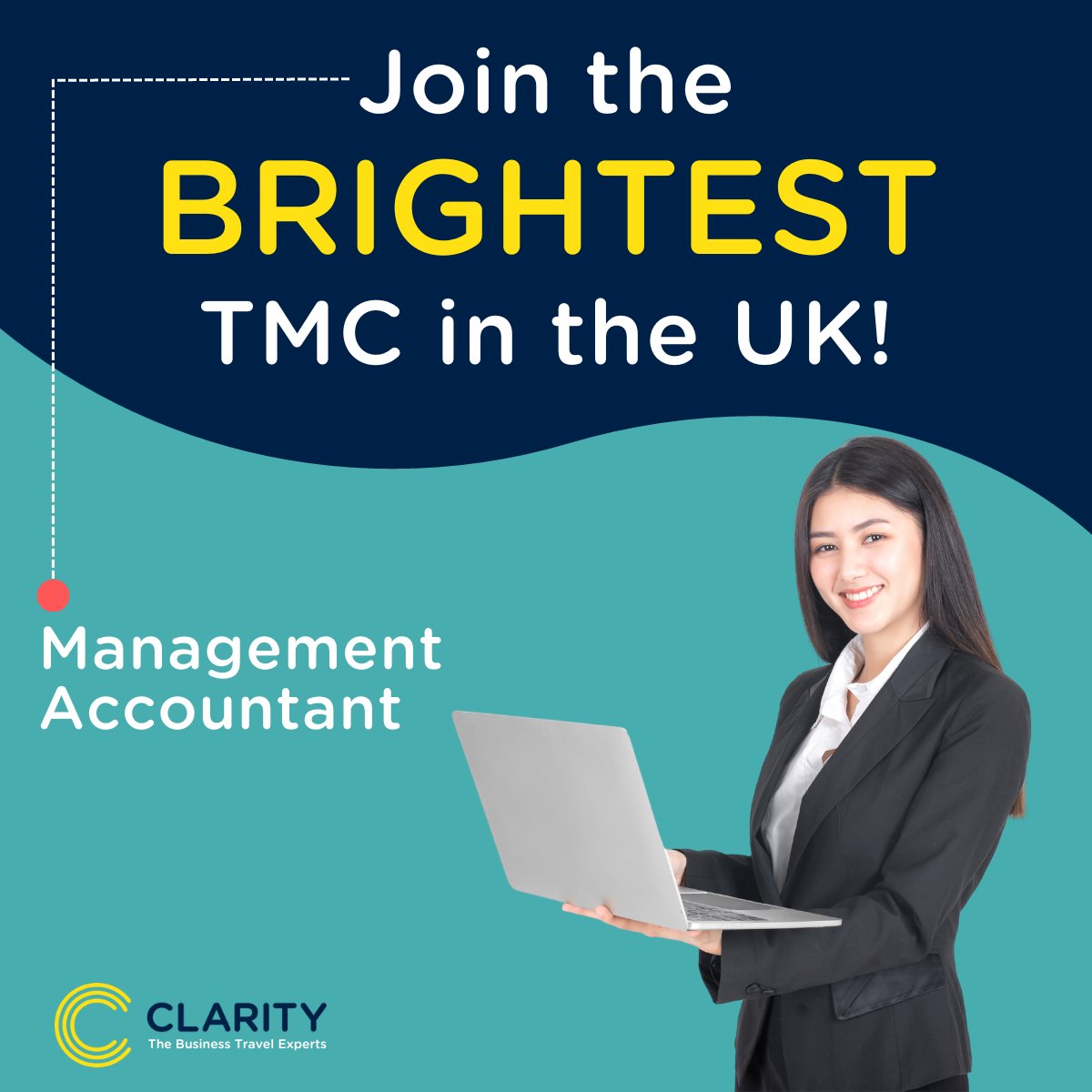 PTGCareers's tweet photo. Our #BusinessTravel company, @Clarity_BT, are looking for a management accountant to join their finance team at their head office in #Manchester!

Click below for more information ⬇️

https://t.co/miZgzGcIrI

#BrighterCareers #Recruiting https://t.co/zo0BqJ6CRl