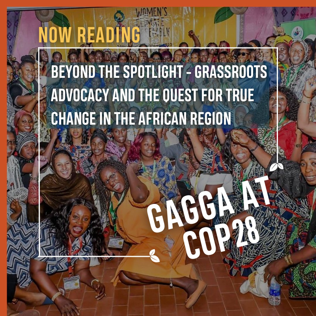 Crafting powerful stories outside the confines of global spaces! 🙌🏾 @kebetkachewomen & the African Women Climate Assembly are doing just that, as they rewrite narratives on the global stage. Dive in ➡️gaggaalliance.org/beyond-the-spo… #GAGGAatCOP28 #COP28