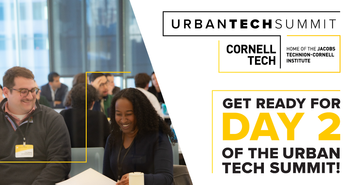 It’s already Day Two of the 2023 Urban Tech Summit! Join us <a href="/cornell_tech/">Cornell Tech</a> to learn more about decarbonization technology in New York City.
