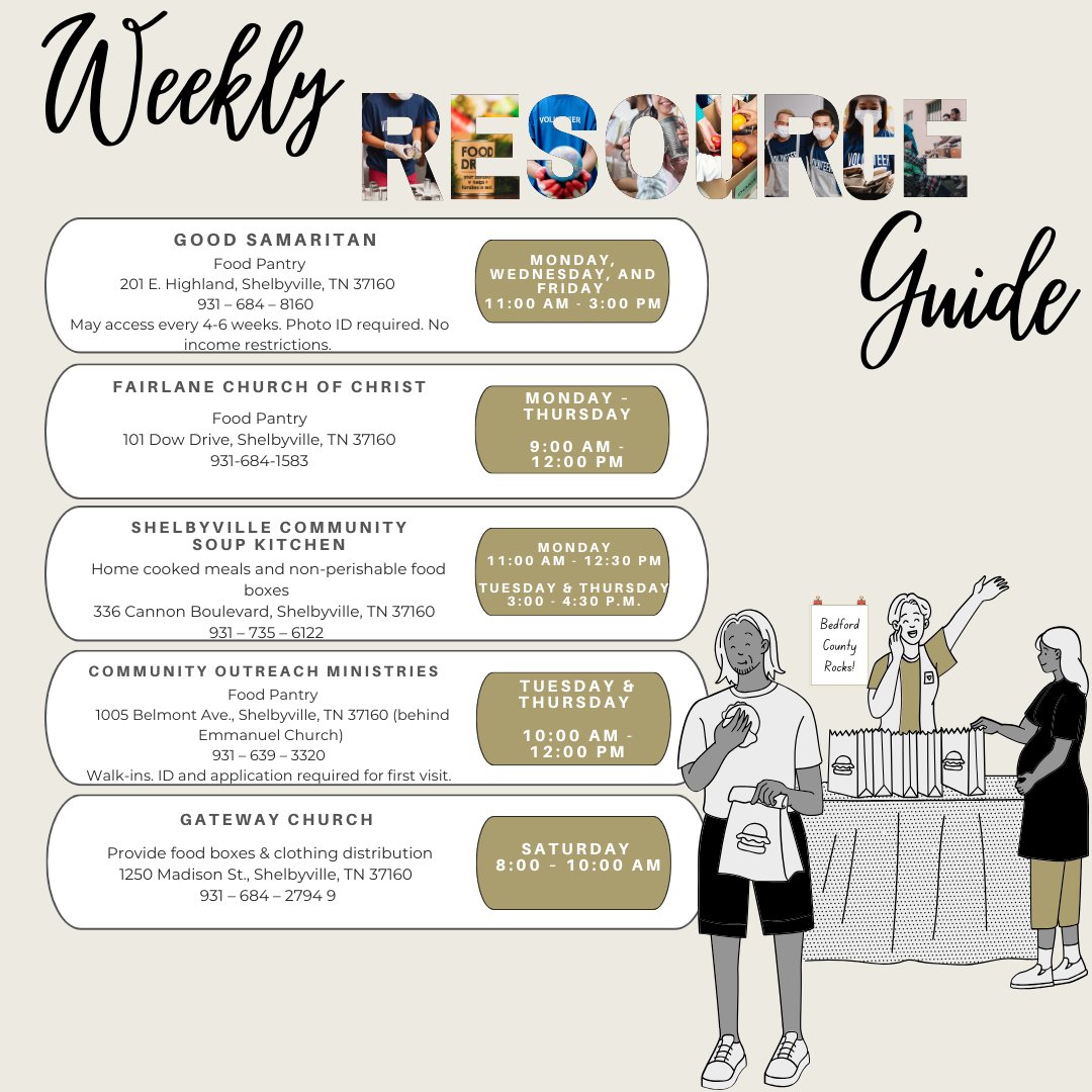 BedCoSchools's tweet image. Here is our weekly #ResourceGuide for Friday, November 24 - Thursday, November 30! We hope this helps, &amp;amp; if you have a resource/organization, we would love to add it to our list! Contact Savannah Lamb at the Central Office - 684-3284. #BedfordCountySchools #Community