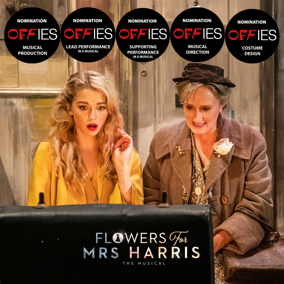C’est magnifique! ✨ Huge congratulations to everyone involved in #FlowersForMrsHarris and those that have been recognised on the five <a href="/OffWestEndCom/">OffWestEnd | The Offies</a> Awards nominations 🏆

Tap the like button to send them all some major love 💜