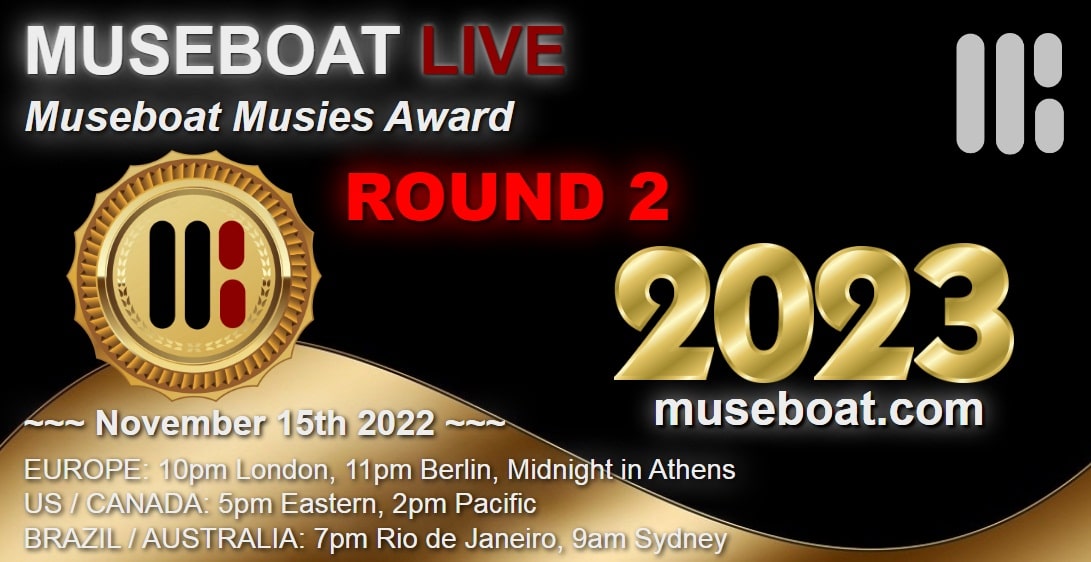 #RETWEET Museboat Musies Award 203 ROUND 2 show at museboat.com is with @3rd_deck @AGENCYVEE @AlwaysUsband @AndrewDeanMusic @AndrewP42818864 @spritefree @animalsoulsmus1 @ANTIROPEMUSIC @avacherry @BamilMusic  Join us today at bit.ly/41nQkD8 @ArtistRTweeters