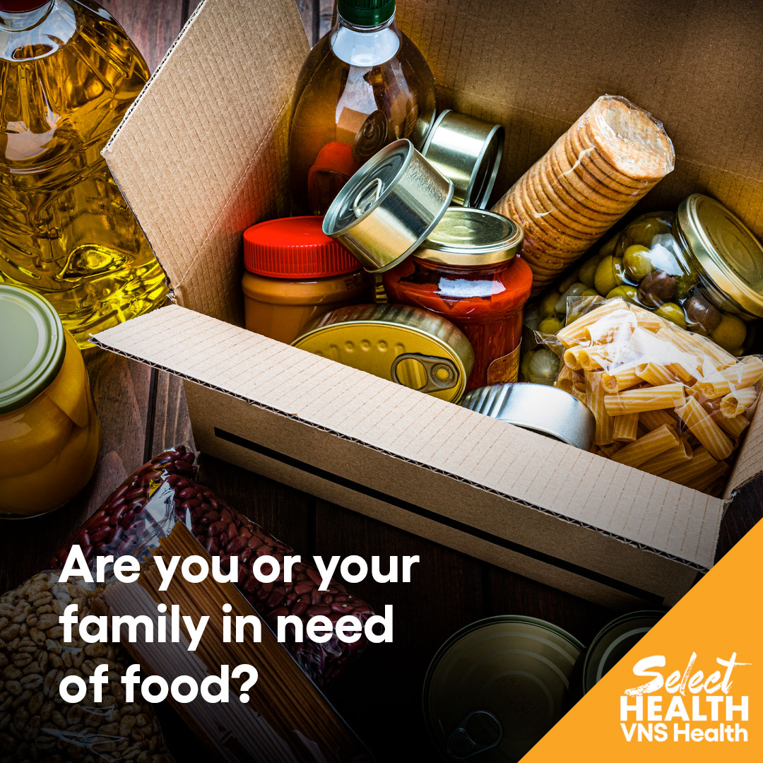 SelectHealthNY's tweet photo. Are you or your family in need of food? Check out the SelectHealth events page to find a @vnshealth community center near you. Visit: https://t.co/TxTEljvHY0 #SelectHealthNY https://t.co/PwSni9XNdz